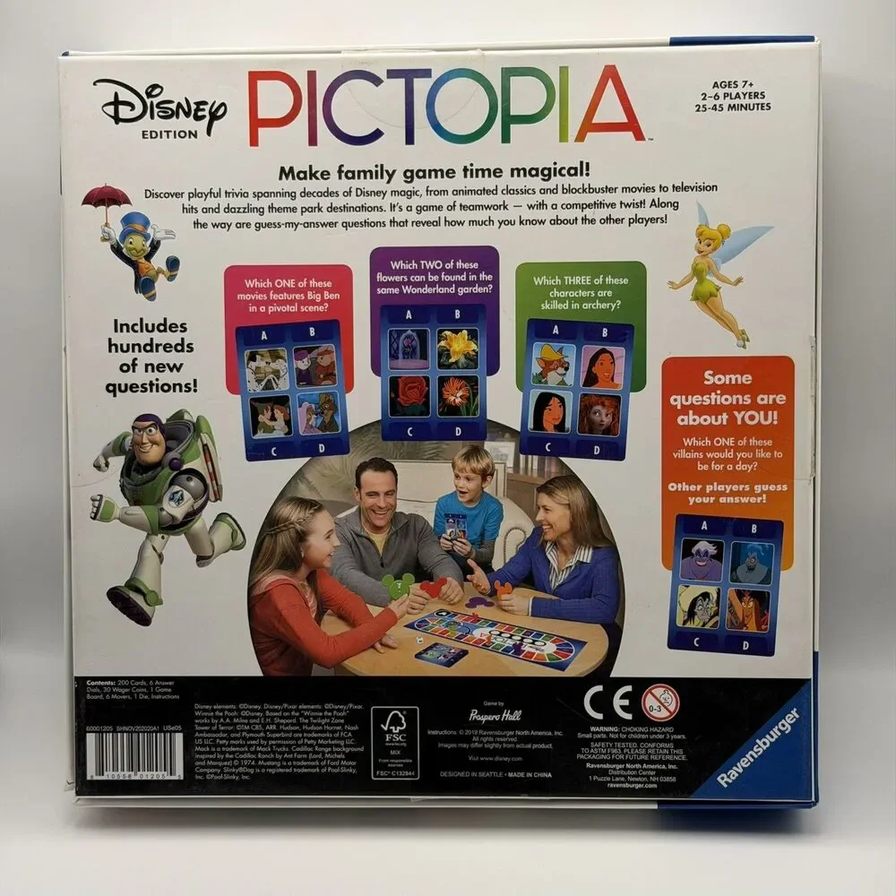 Pictopia Disney Edition The Ultimate Picture Trivia Family Game Ravensburger